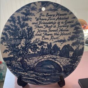 Blue and White Decorative Plate